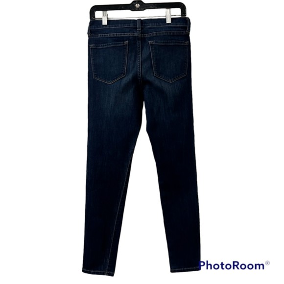 Banana Republic Womens Blue Dark Wash Skinny Fit Jeans Mid Rise Denim Sz 28/6 - Picture 2 of 12